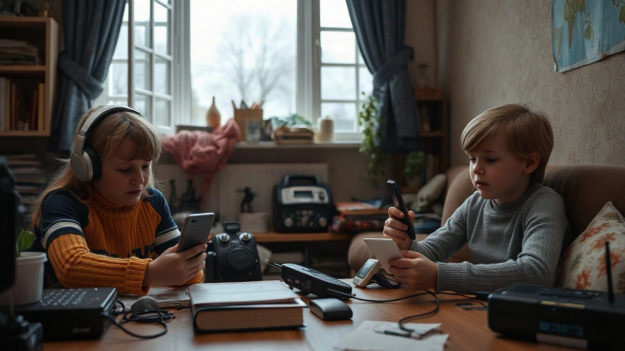 Offline family contact planning shown in a practical real-world context