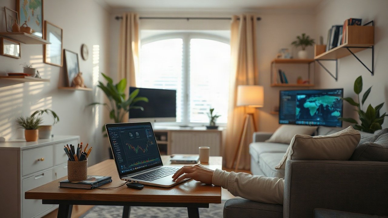 Fake AI crypto trading dashboard beside a wallet-transfer warning