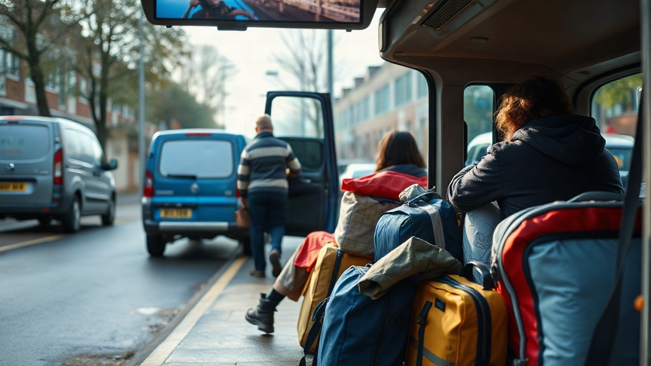 Household evacuation procedures in the uk shown in a practical real-world context