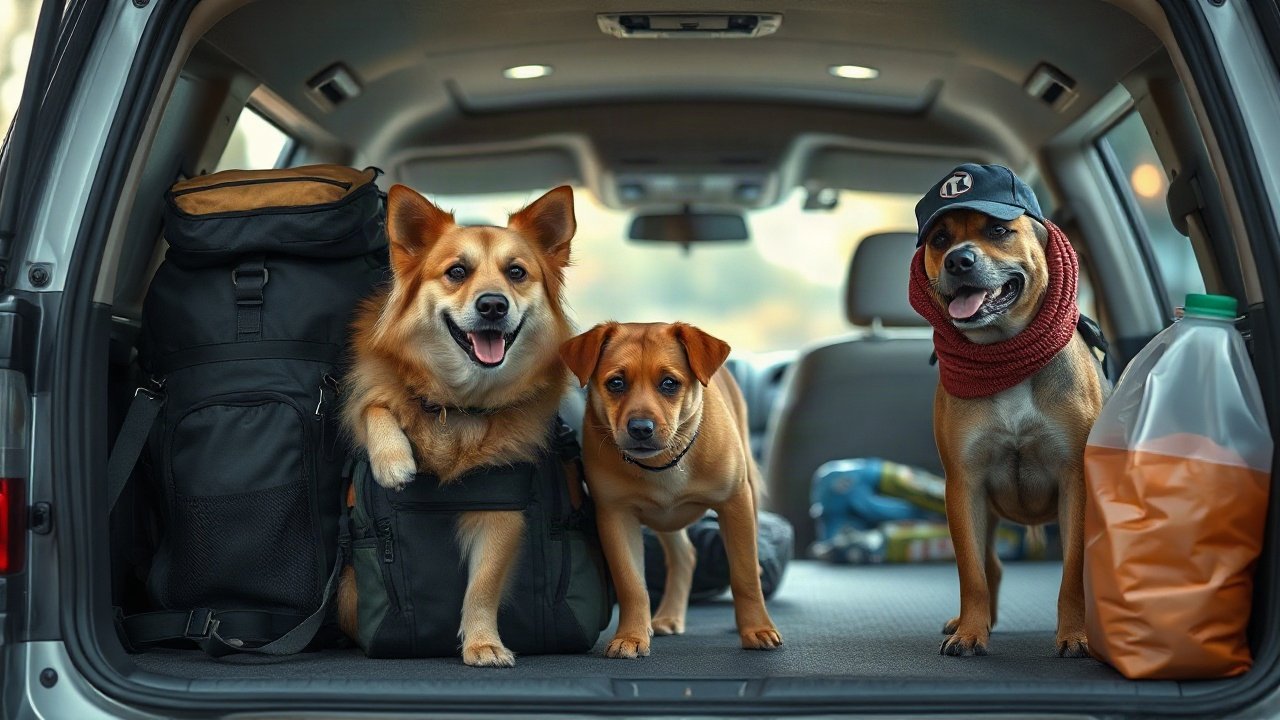Evacuating with pets shown in a practical real-world preparedness context