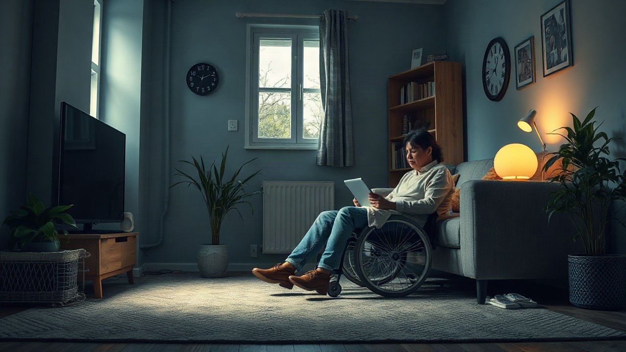 Power-cut planning for a disabled person shown in a practical real-world context