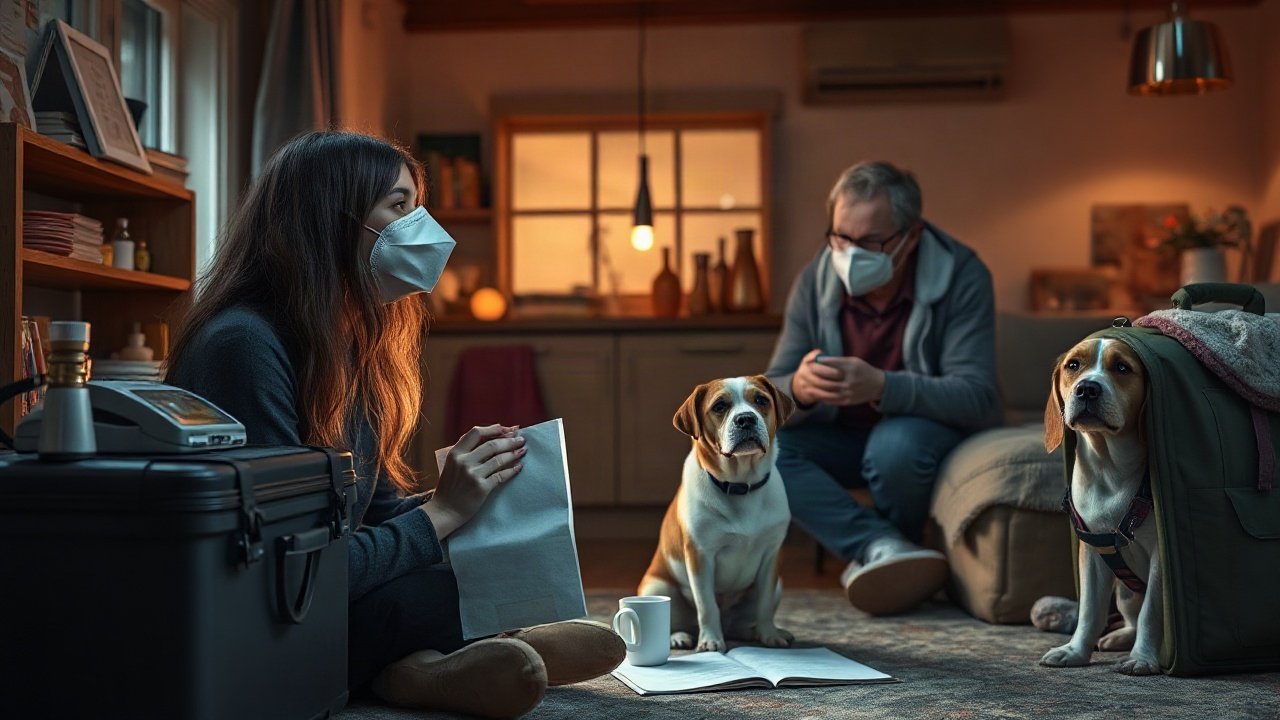 A uk pet evacuation checklist shown in a practical real-world context