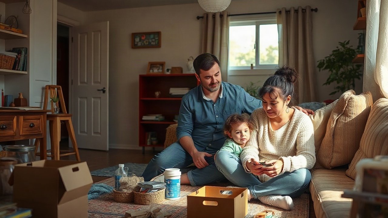 Emergency planning for a single-parent household shown in a practical real-world risk or preparedness context