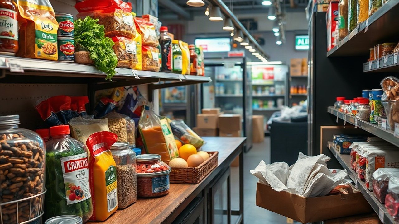 Emergency pantry checklist organised by breakfast, lunch, dinner and snacks