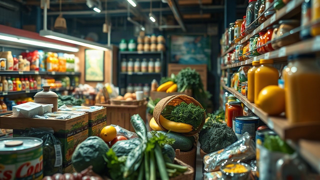 Step-by-step pantry preparation using ordinary shelf-stable UK foods and labelled rotation dates