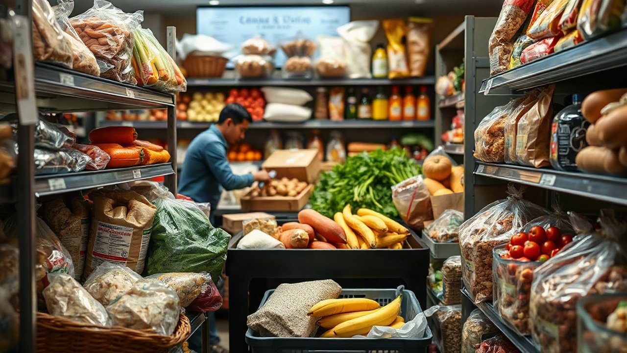 What food to store for emergencies shown in a practical real-world context