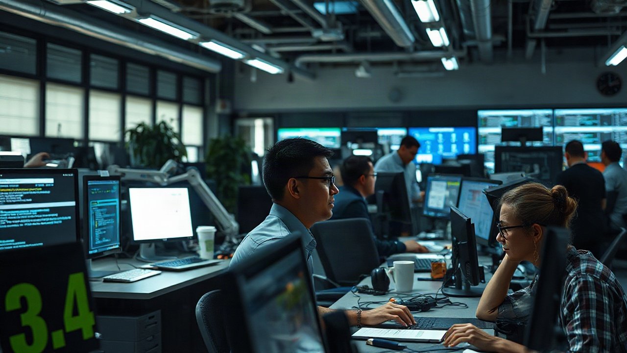 Workforce chart showing AI automation, hiring changes and redesigned job roles