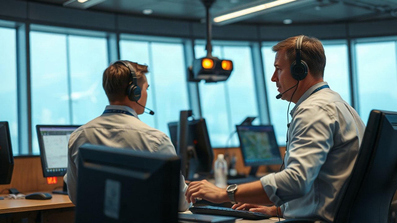 Air Traffic Controllers using AI-assisted tools while handling real-world work