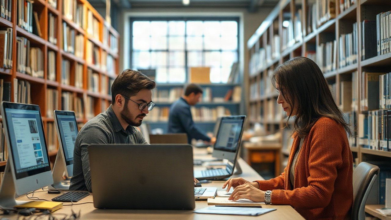 Archivists using AI-assisted tools while handling role-specific work