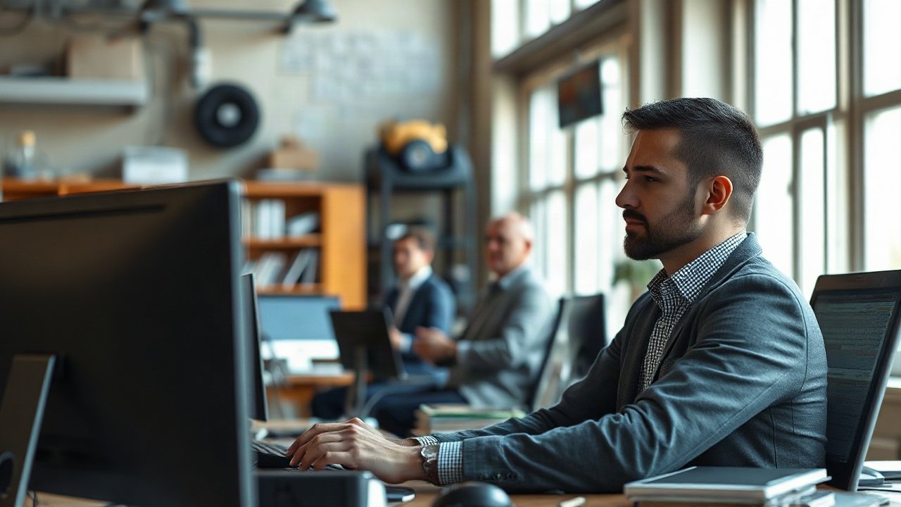 Civil engineer reviewing AI-assisted infrastructure design and bridge monitoring data