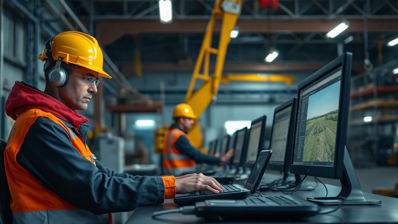 Crane Operators using AI-assisted tools while handling role-specific work
