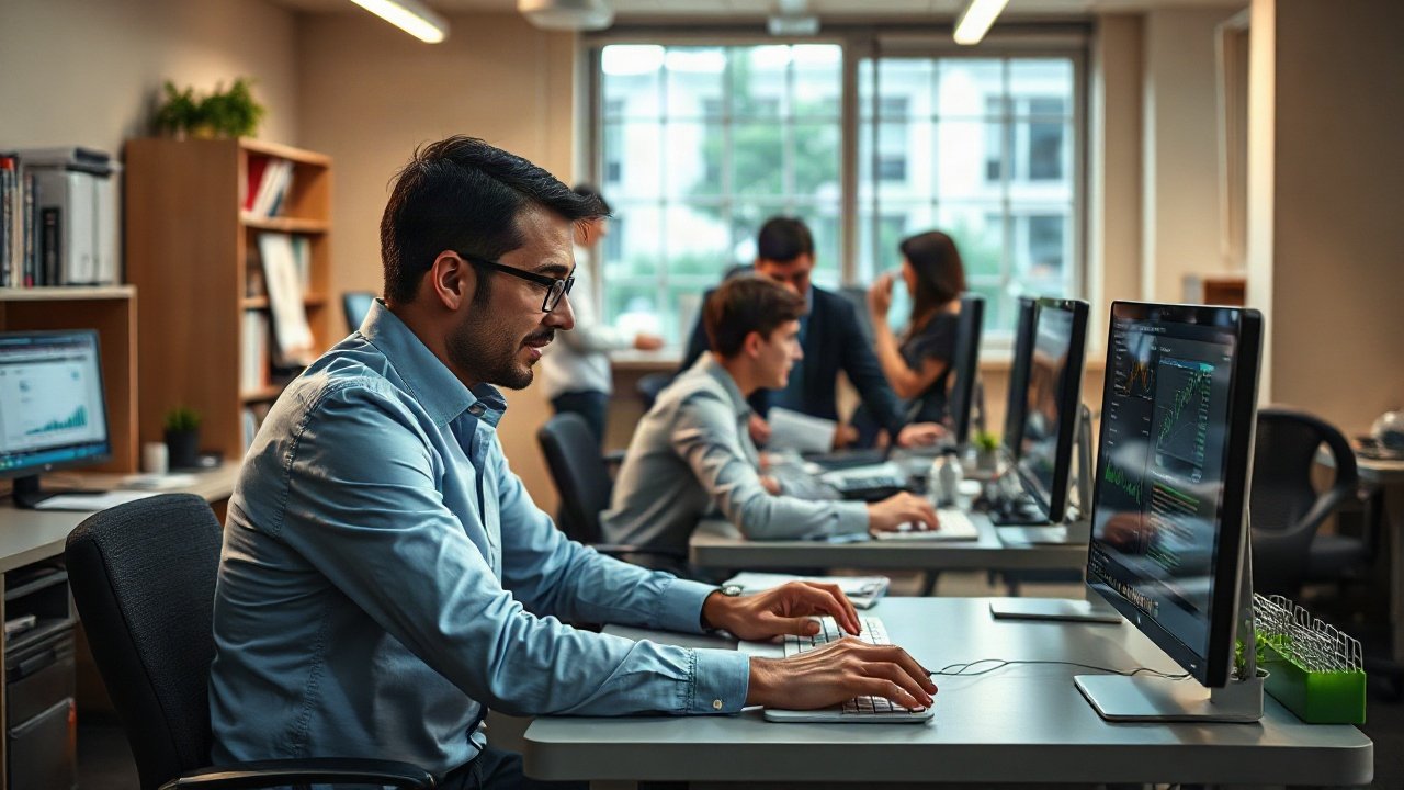 Data Analysts using AI-assisted tools while handling role-specific work