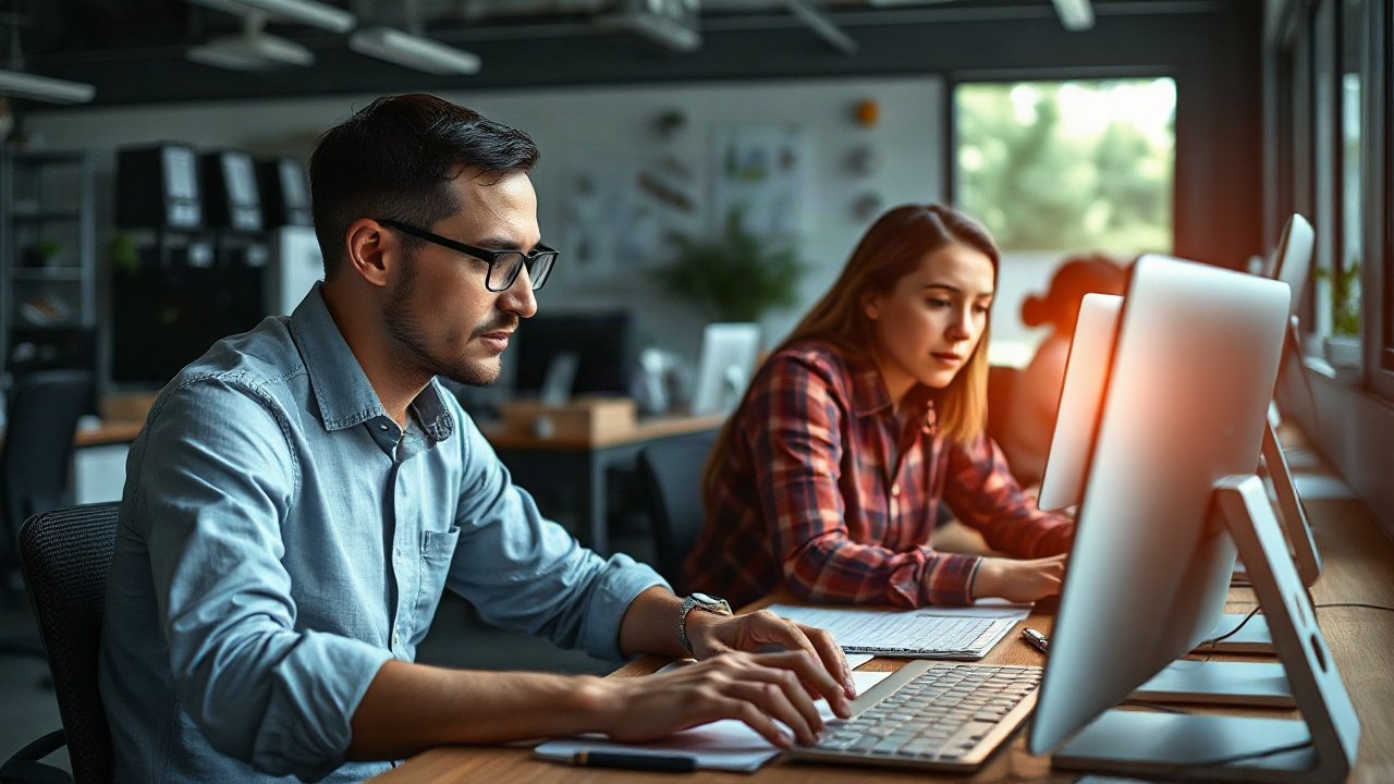 Data analyst reviewing AI-generated charts while checking source data and business assumptions