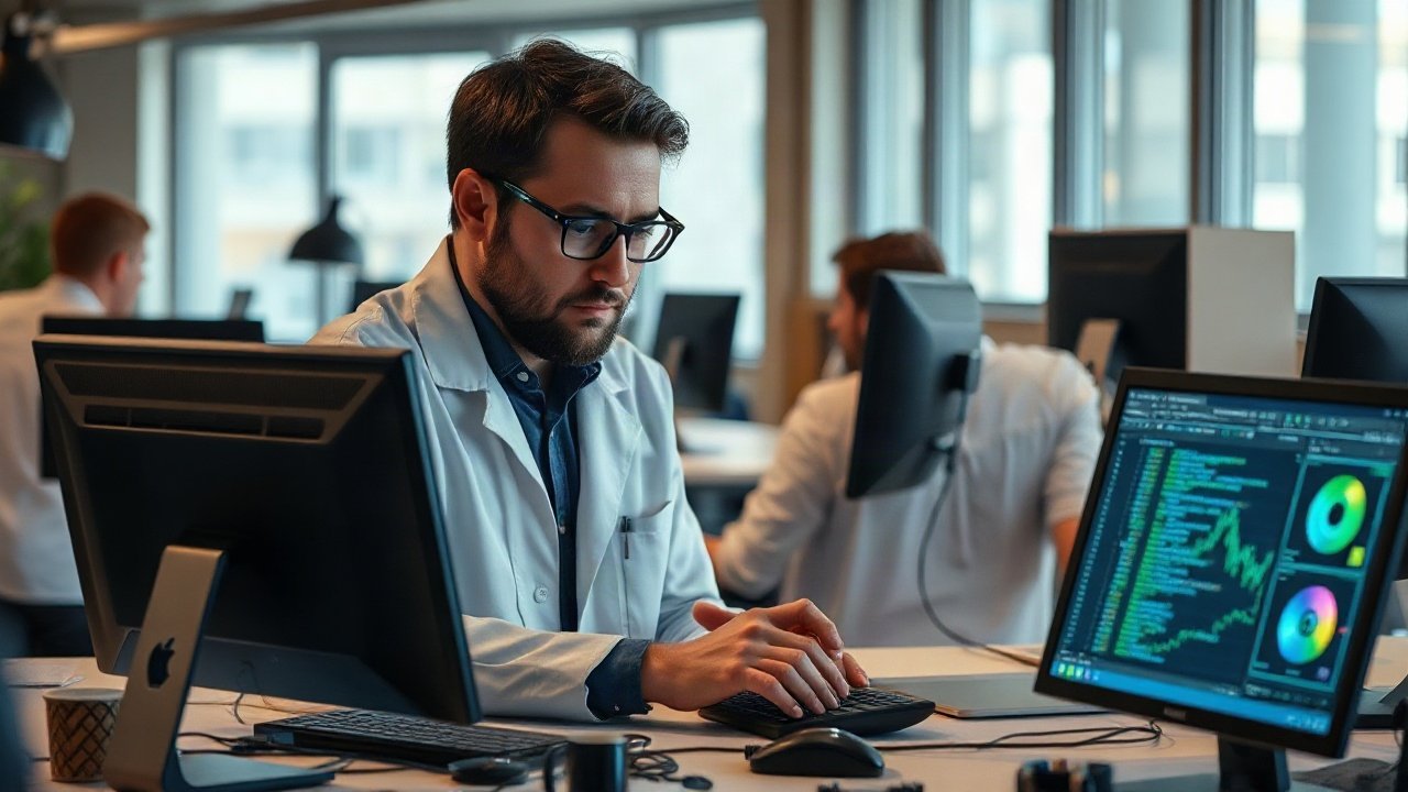 Data scientist validating an AI-generated machine learning model against production performance data