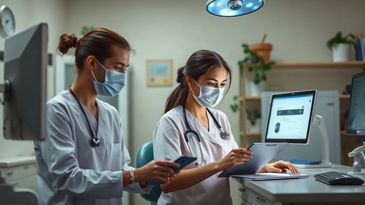 Dental Assistants using AI-assisted tools while handling real-world work