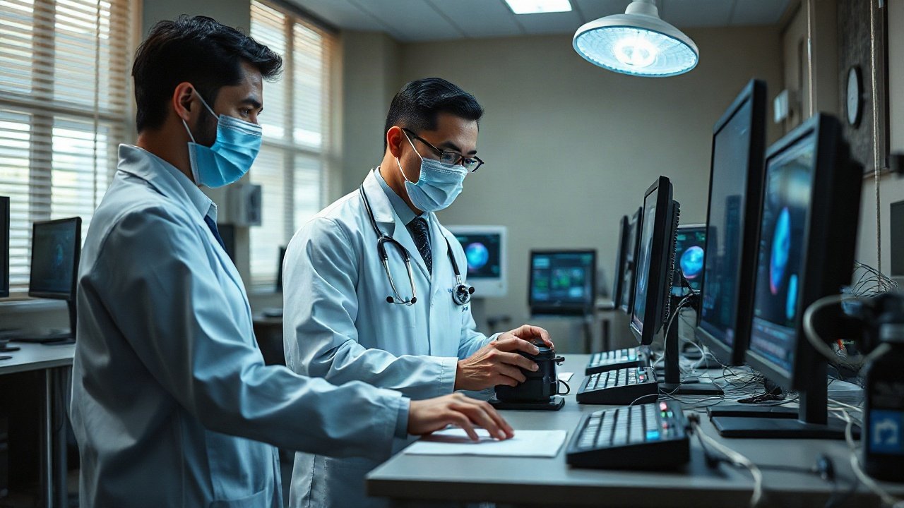 Pathologists using AI-assisted tools while handling role-specific work