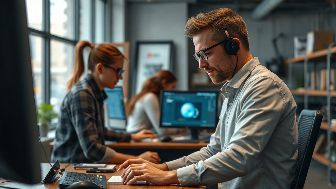 Producers using AI-assisted tools while handling role-specific work