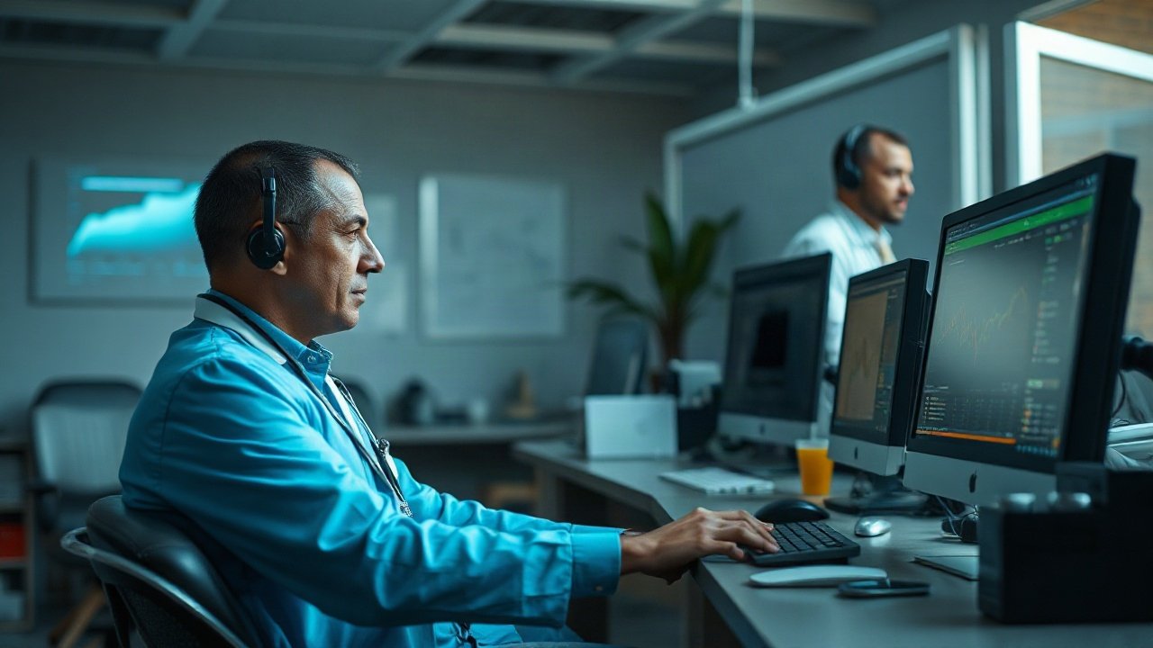 Psychiatrists using AI-assisted tools while handling role-specific work