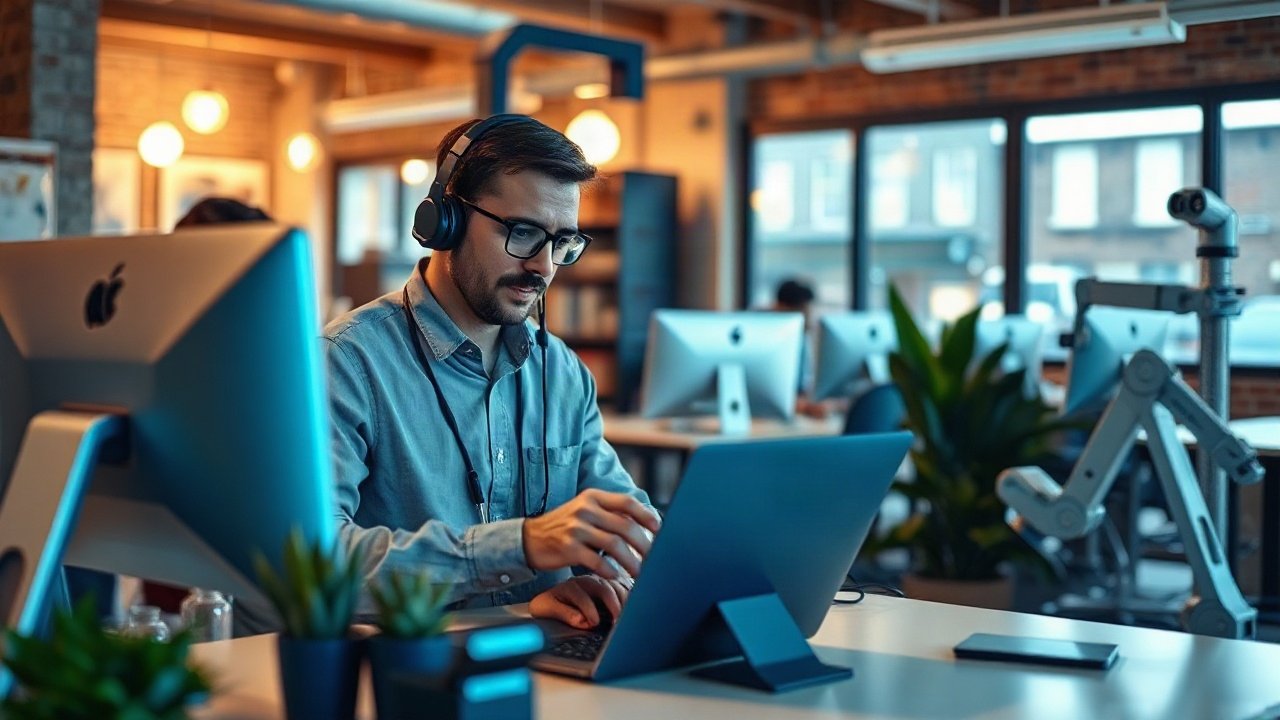 Estate agent using AI property data while meeting buyers at a home viewing