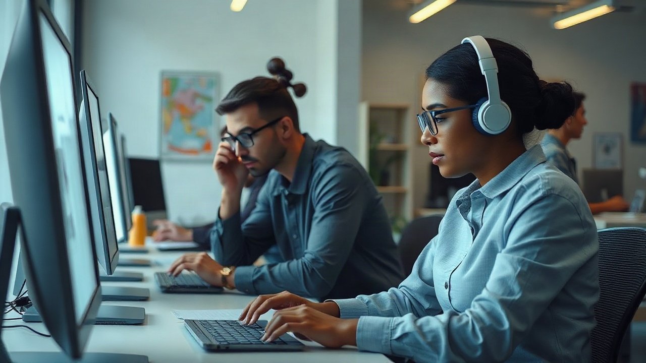 Social worker reviewing AI-assisted case notes before a home visit