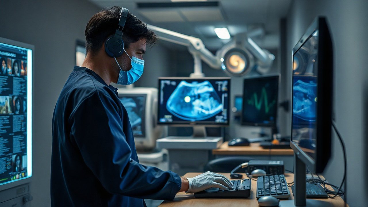 Ultrasound Technicians using AI-assisted tools while handling role-specific work