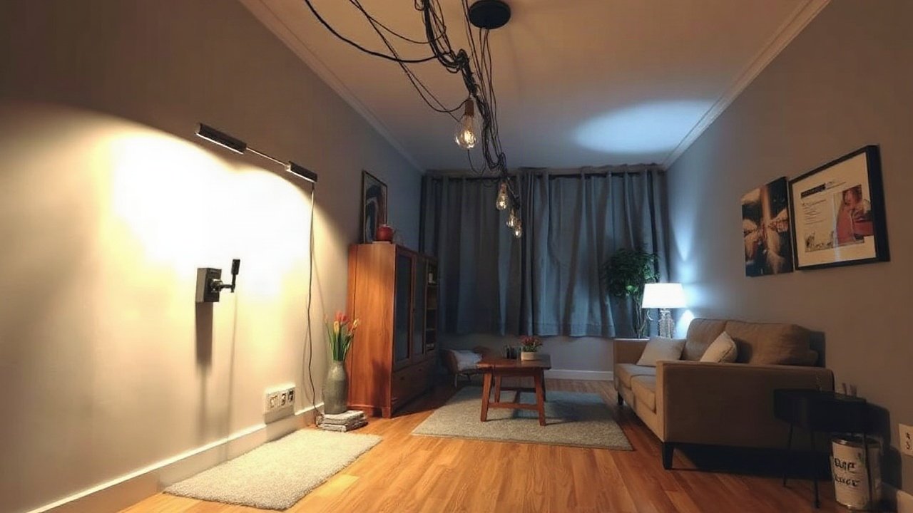 Home lighting during power outages shown in a practical real-world context