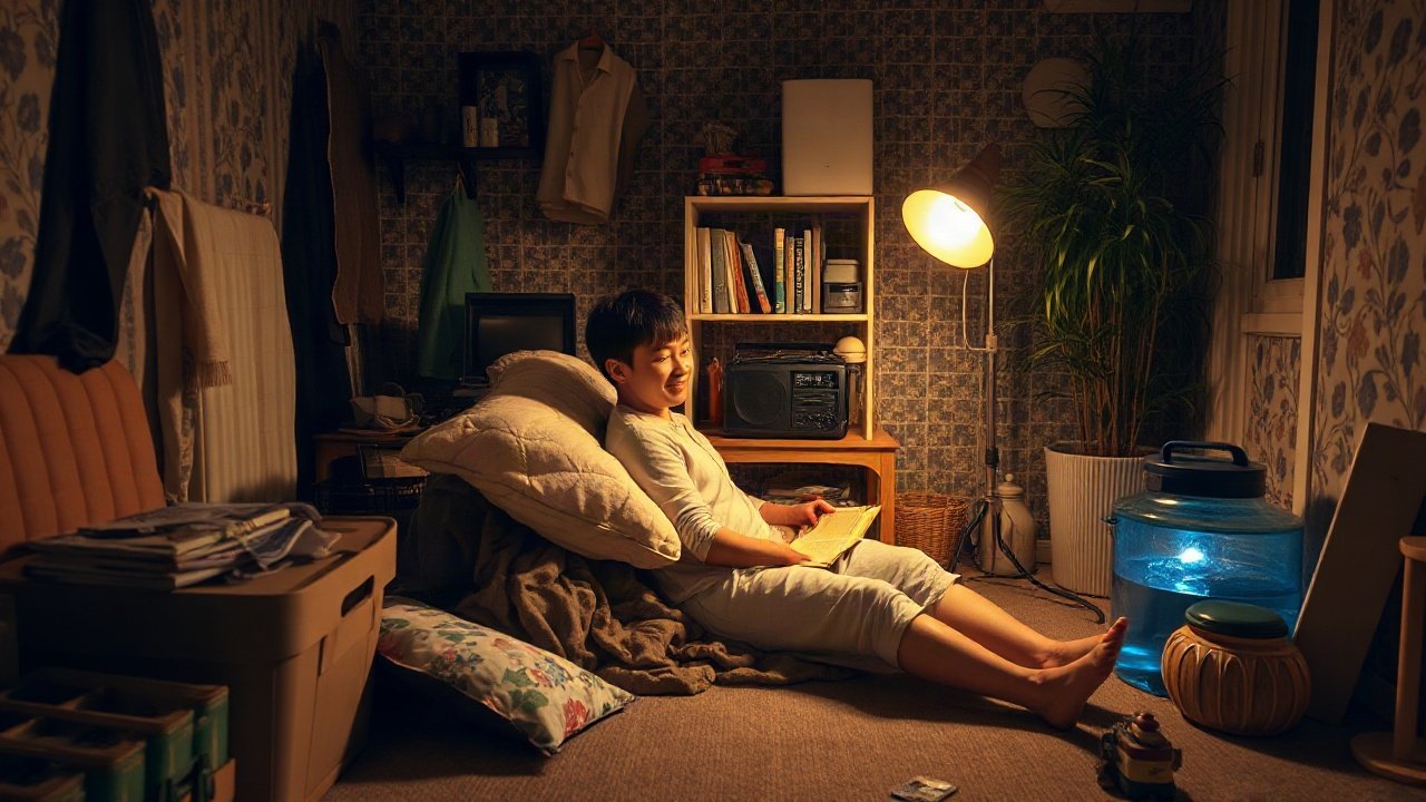 Preparing for a power cut shown in a practical real-world context