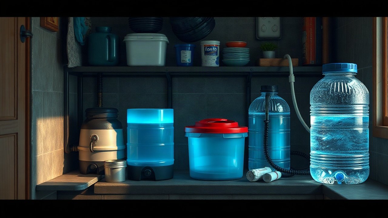 A drinking-water outage plan shown in a practical real-world preparedness context