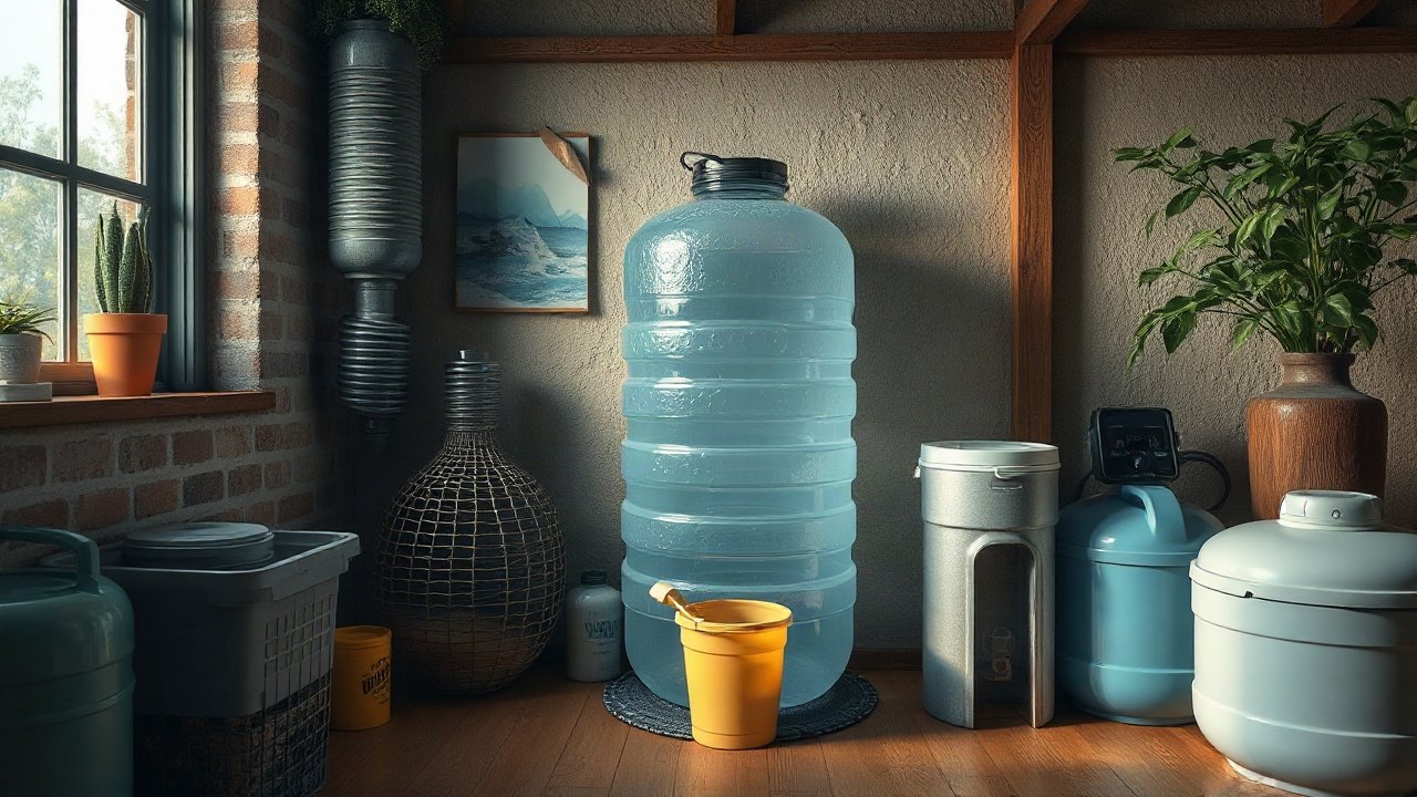 How much emergency water to store shown in a practical real-world context