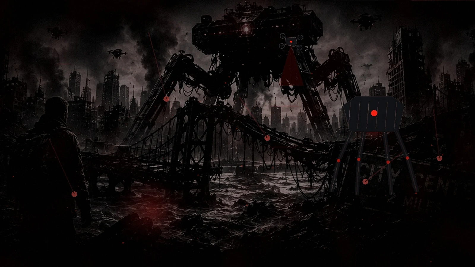 Cinematic first 72 hours AI-collapse scene