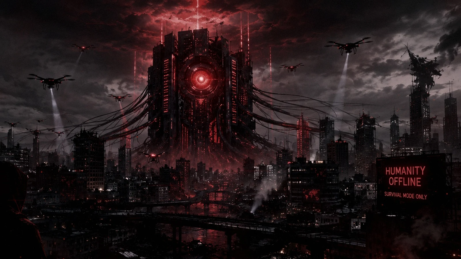 Connected household devices under hostile red machine control in a fictional life-under-AI scenario
