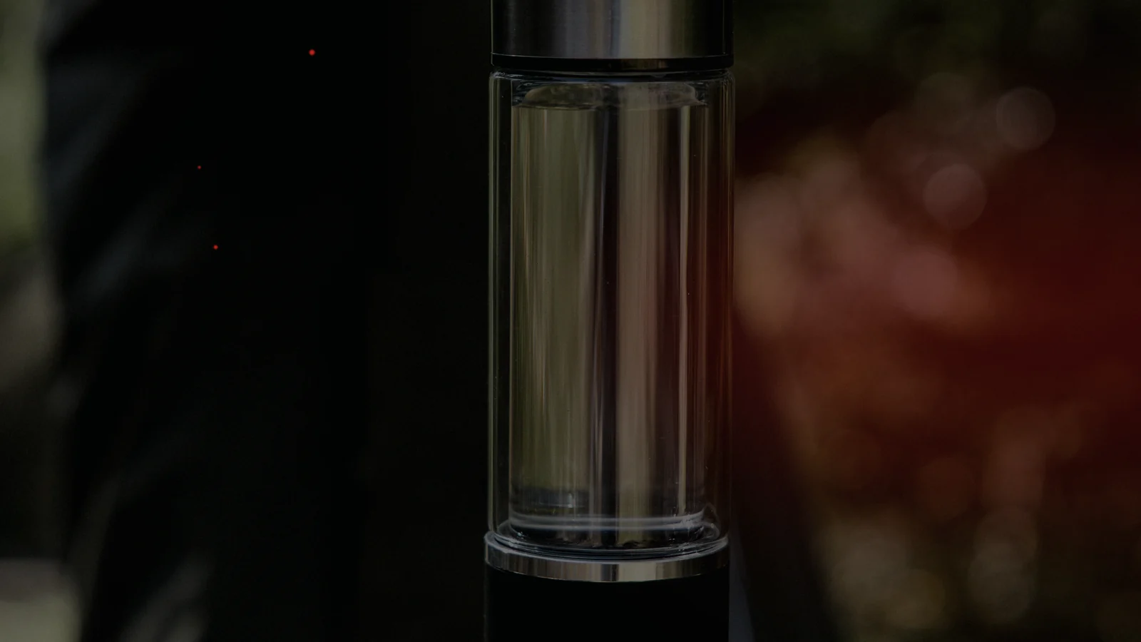 A portable filtered water bottle ready for use during a shortage